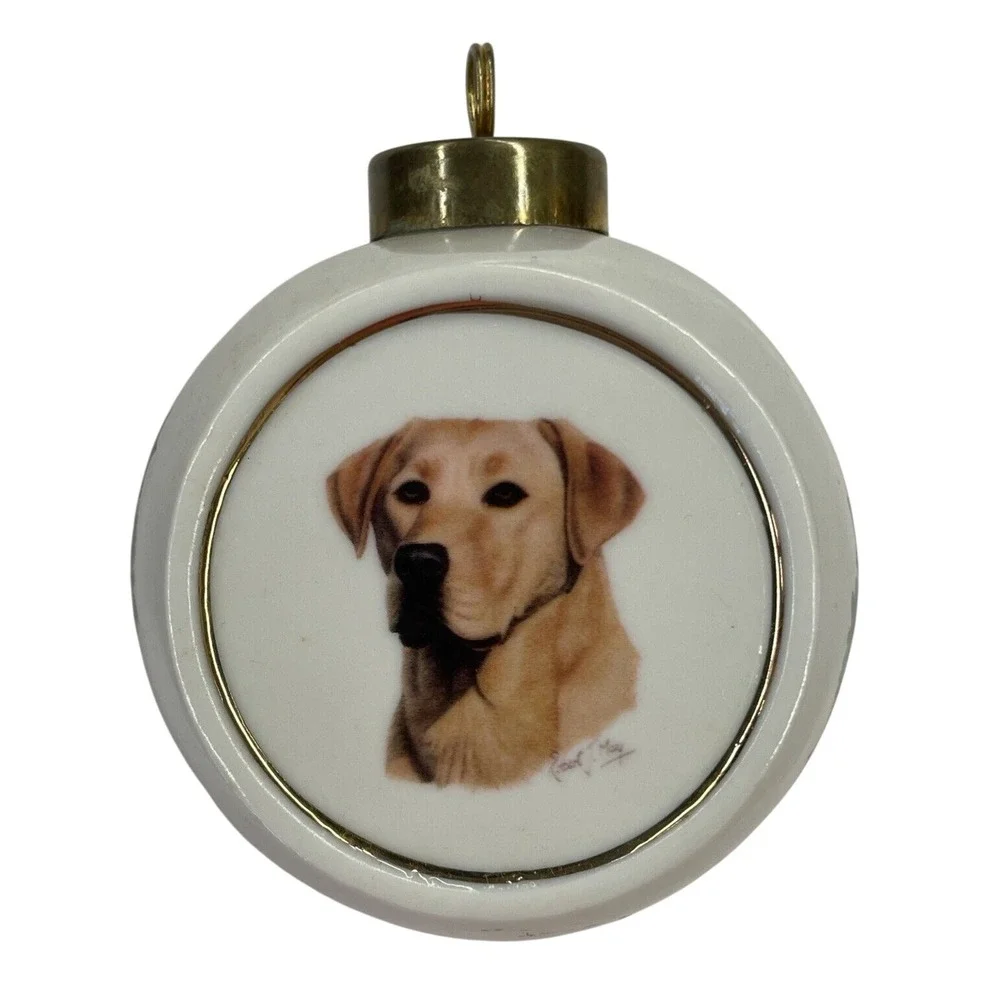 Golden Retriever Christmas Tree Ornament By Artist Robert J‎ May